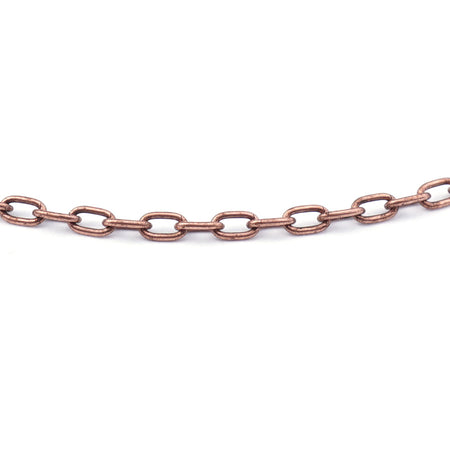 18 Inch Antique Copper Plated Small Fine Cable Chain Necklace by Nunn Designs - Goody Beads