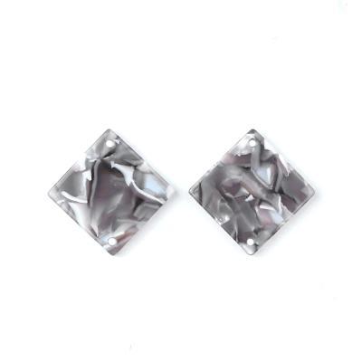 18mm Grey Acetate Small Diamond Shape Pendant - Goody Beads
