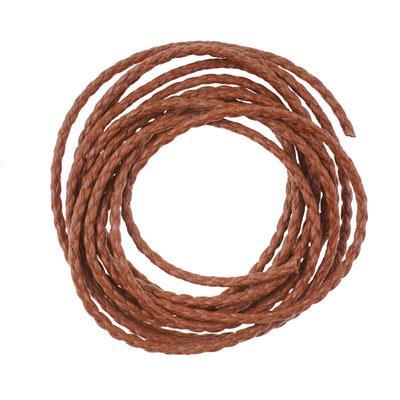 2mm Saddle Braided Cotton Bolo Vegan Leather Cord - 2 Meters - Goody Beads