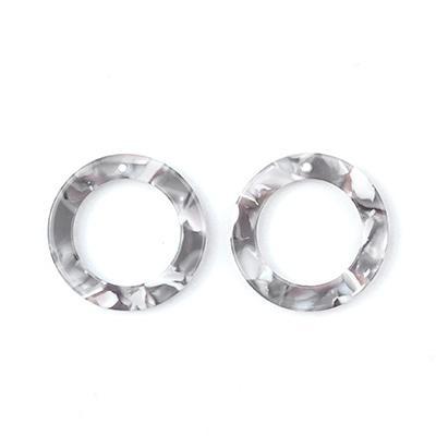 24mm Grey Acetate Ring - Goody Beads