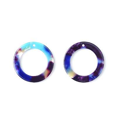 24mm Multi Pastel Acetate Ring - Goody Beads