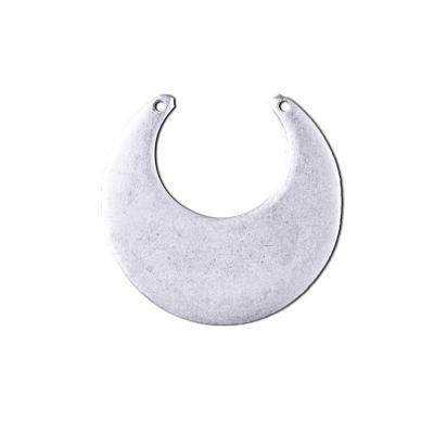 31mm Sterling Silver Plated Pewter Grande Circle Eclipse Pendant by Nunn Design - Goody Beads