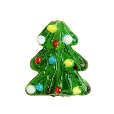 18mm Christmas Tree Lampwork Beads - Goody Beads