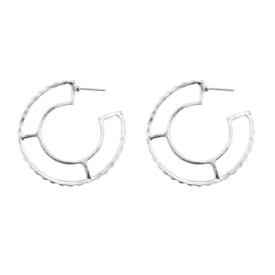 46mm Rhodium Plated Hoop Earring for Wrapping - Goody Beads