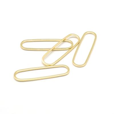 25mm Gold Plated Brass Oval Frame Connector - Goody Beads