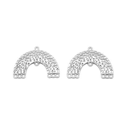 33mm Rhodium Plated Arch Connector - Goody Beads
