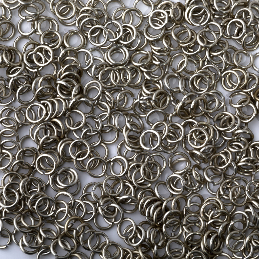 18 Gauge Anodized Aluminum Champagne Jump Rings by Weave Got Maille - 4mm