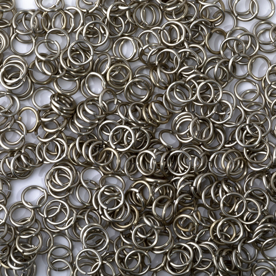 18 Gauge Anodized Aluminum Champagne Jump Rings by Weave Got Maille - 5mm