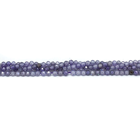 Zirconia Purple 2mm (Synthetic) Faceted Round - 15-16 Inch - Goody Beads