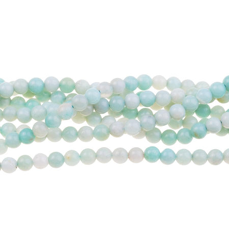 Amazonite 4mm Round 8-Inch - Goody Beads