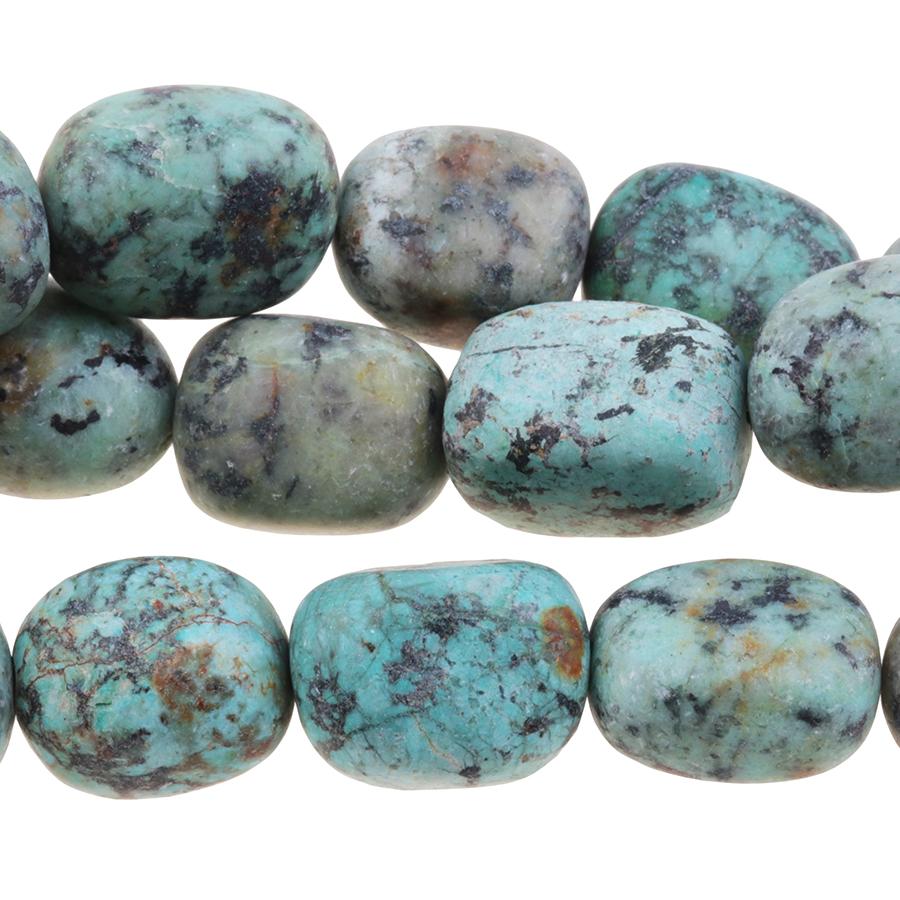 MATTE African Turquoise 12x16 Tumble Nugget 8-Inch