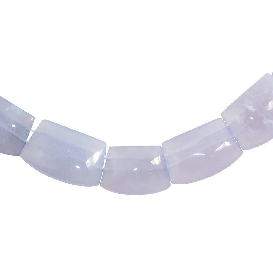 Blue Chalcedony 18x22-20x30mm Double Drill Tab Collar