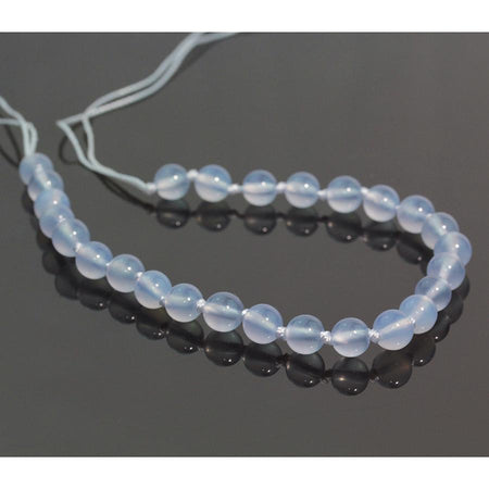 Blue Chalcedony 6mm Round 8-Inch