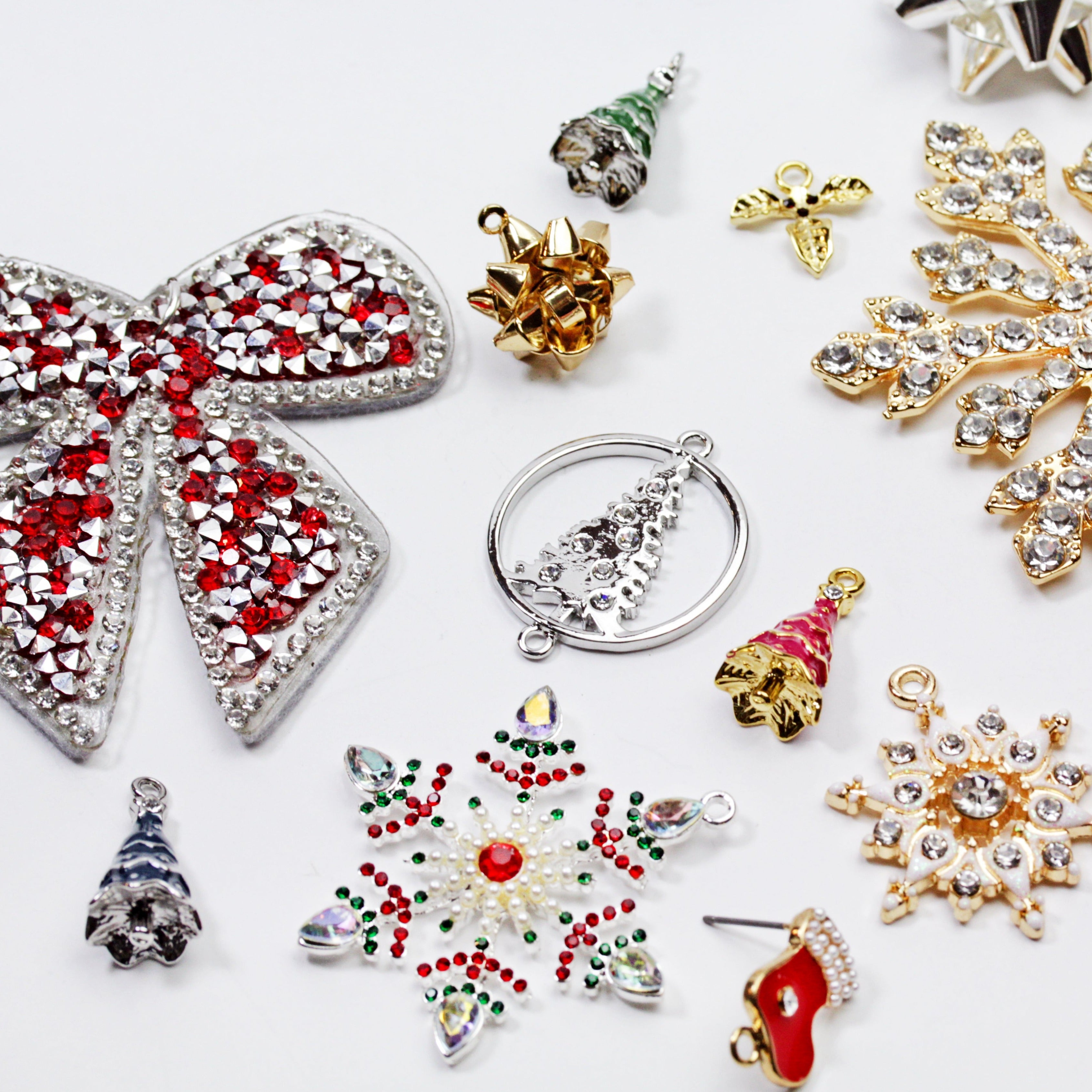 42mm Festive Holiday Crystal Snowflake Pendant - Goody Beads