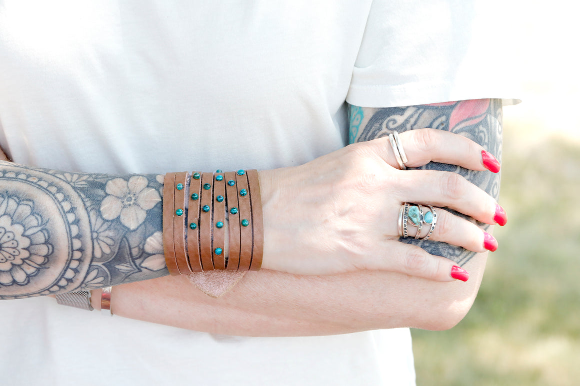 Taco Shredded Leather Cuff - Goody Beads