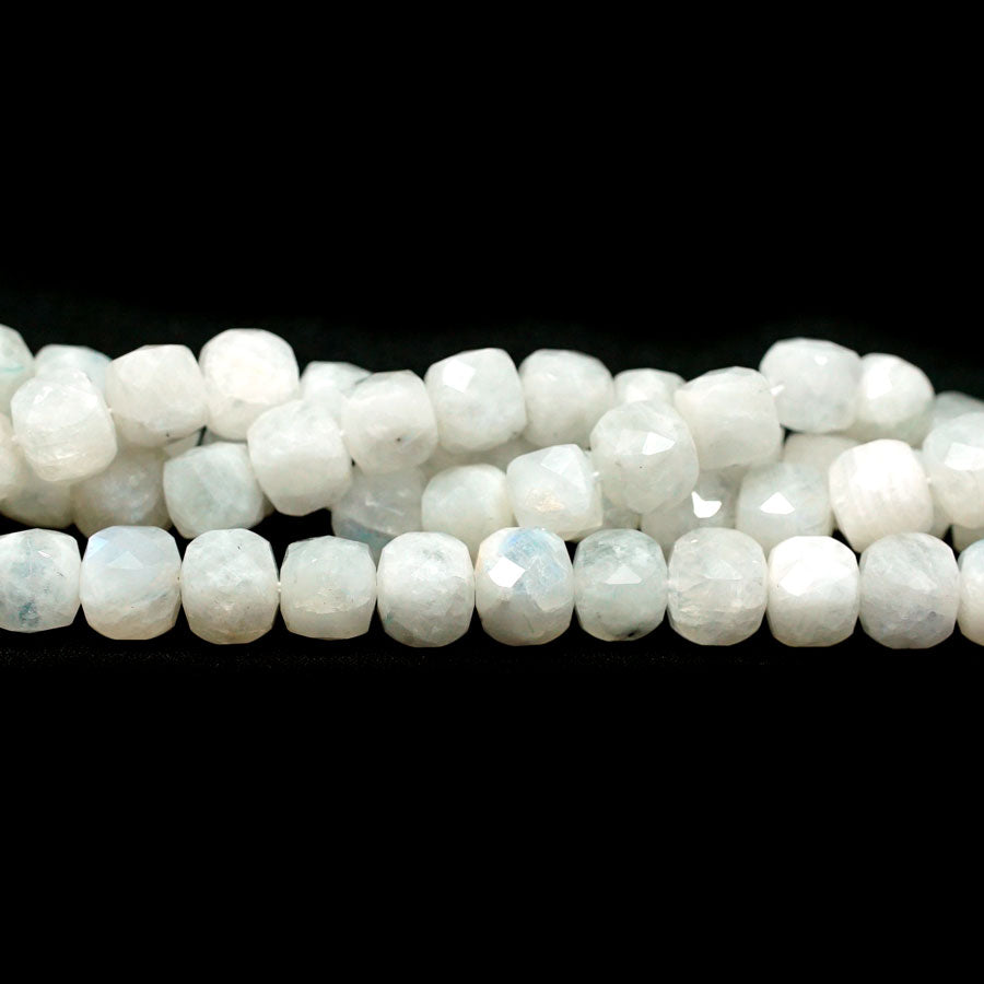 Moonstone Faceted 10mm Cube 15-16 Inch - Goody Beads