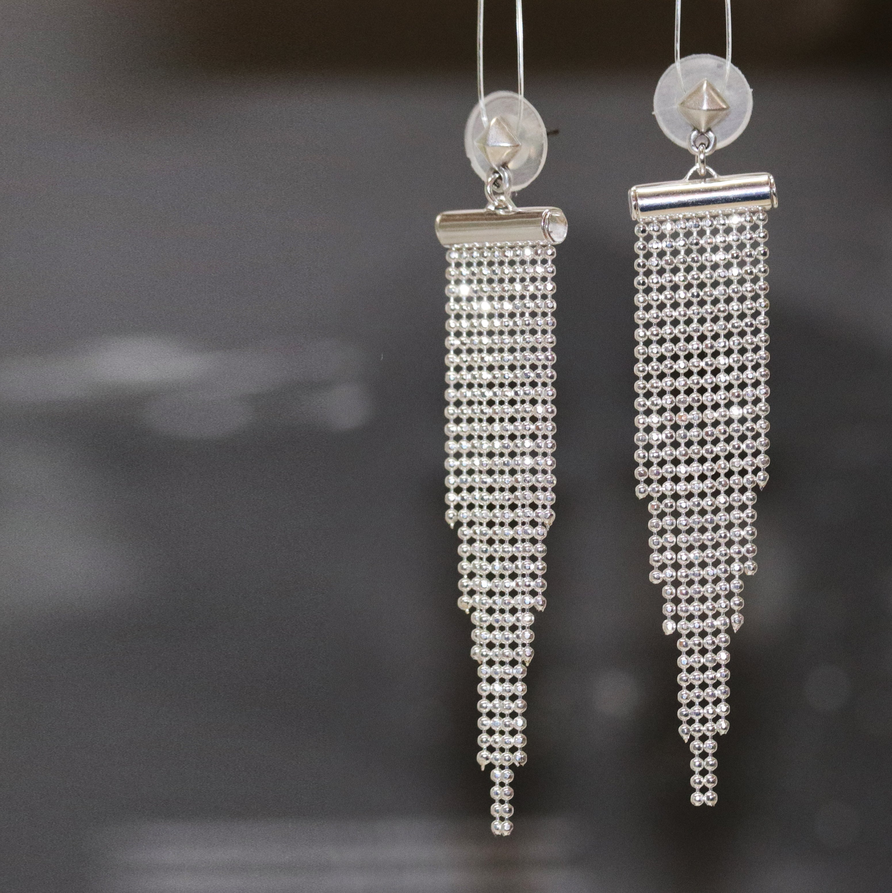DIY Silver Fringe Earrings with Ball Chain - Goody Beads