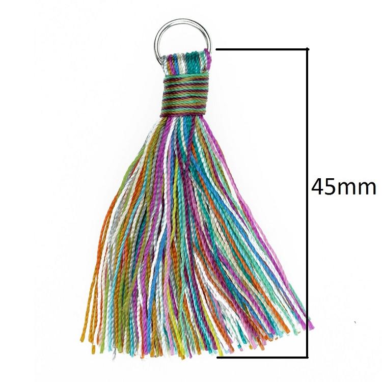 Mixed Rayon Tassel with Ring - Goody Beads