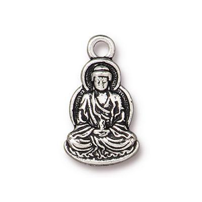 21mm Antique Silver Buddha Charm by TierraCast - Goody Beads