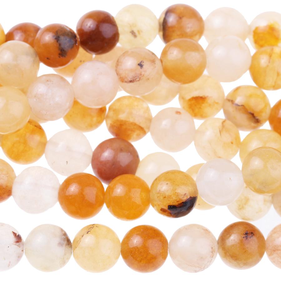 Yellow Jade 6mm Round 8-Inch - Goody Beads